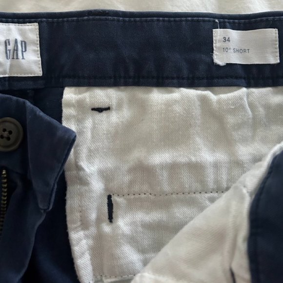 Men's Gap 10" Vintage Chino Shorts, Navy Sz. 34 - Picture 4 of 4
